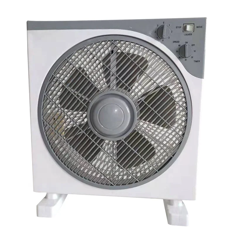 12 Inch all plastic body full copper motor ultra silent cooling wind floor climbing square box fan