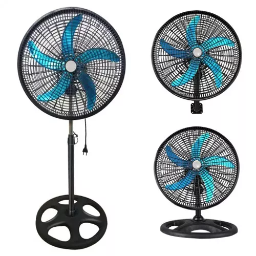 New design 16/18 inch 3 in-1 industrial pedestal turbo fans big power motor aluminum blade standing tower & pedestal floor fans