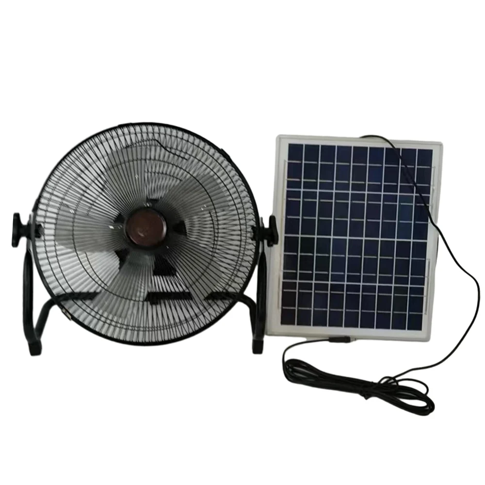 Hot Selling White Commercial Solar Powered Camping Fan For Home Solar Floor Fan