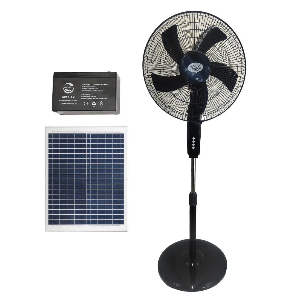 Hot selling 16 Inch plastic remote control stand ventilator solar rechargeable grande electric Solar Fan