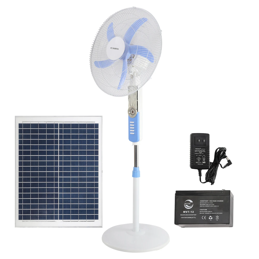 Modern 18W Luxury Retro High-Quality And Cheap Stand Fan High-Quality Rechargeable Solar Stand Fan