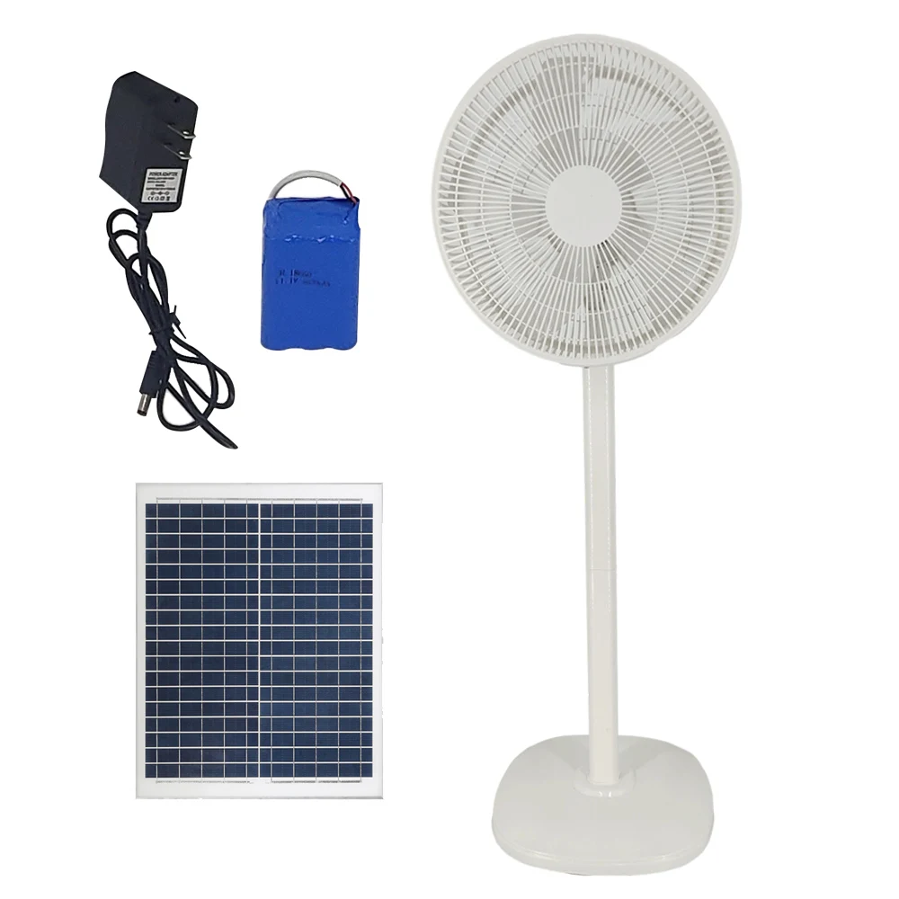 New Design Plastic Outdoor Solar Charge Camp Fan For Greenhouse Solar Fan