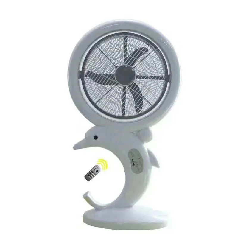 Remote Control 55W Solar Energy White Home Office Energy Portable Electric Rechargeable Solar Table Fan