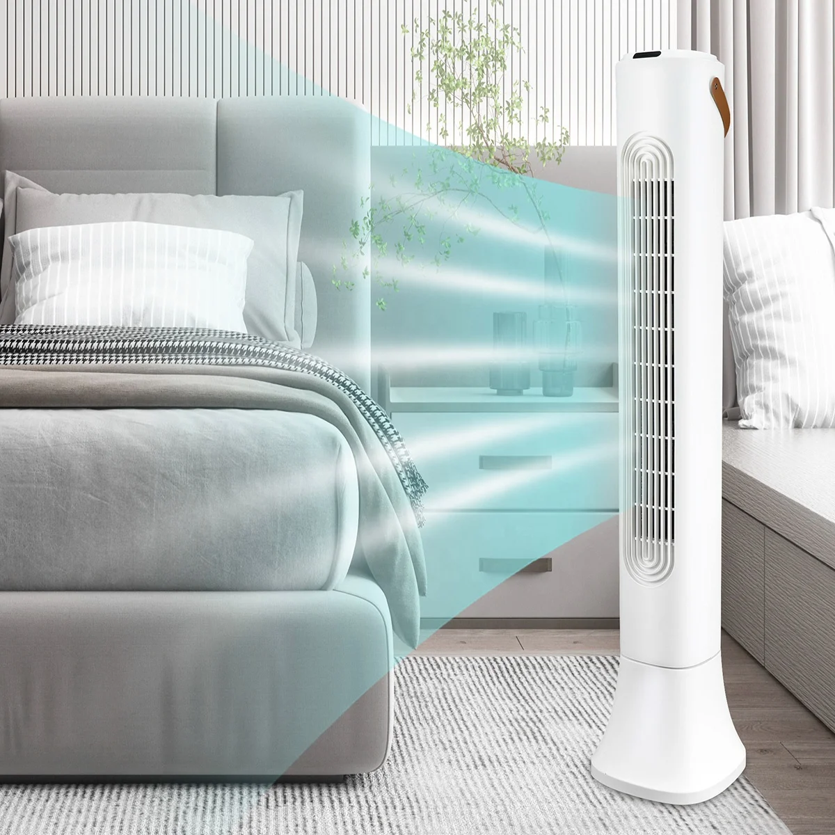 Wholesale plastic household remote control ventilador tipo torre premium enfriador de aire tower fan