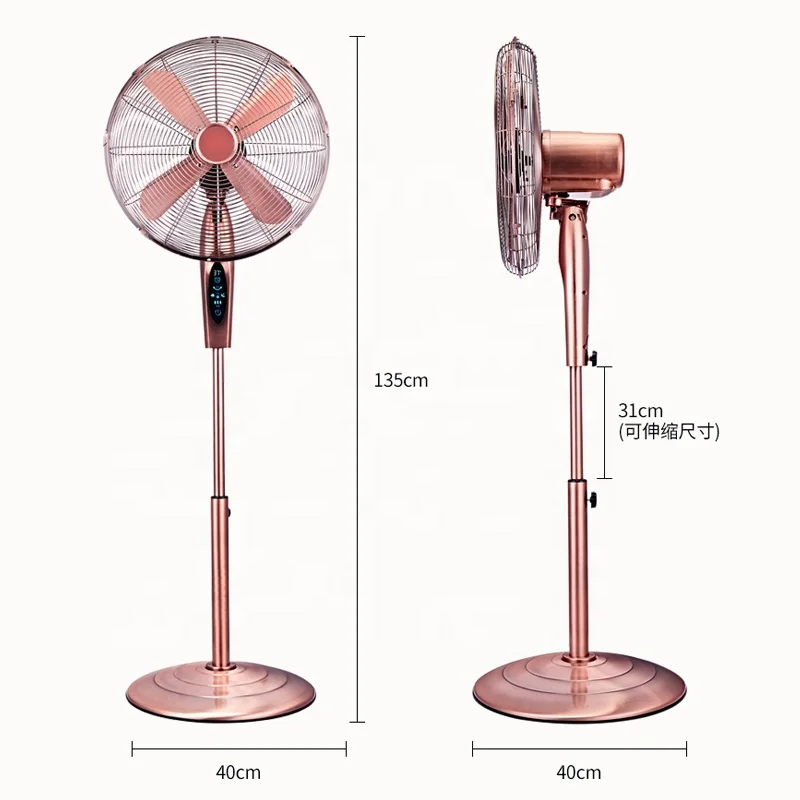 metal blade stand fan Powerful metal material industrial fan round flow stand fan