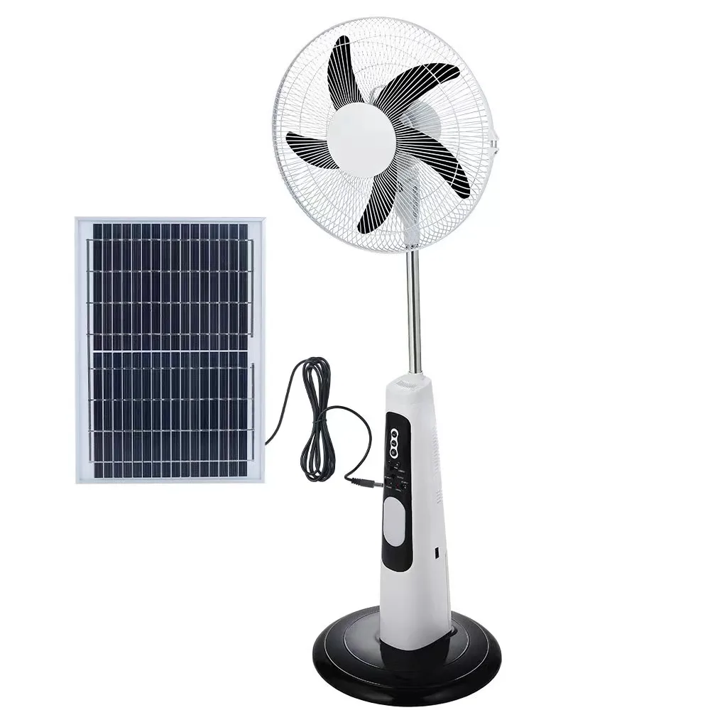 Hot selling plastic household remote control los mejores ventilador recargable de 10 horas ventilation fan solar fan